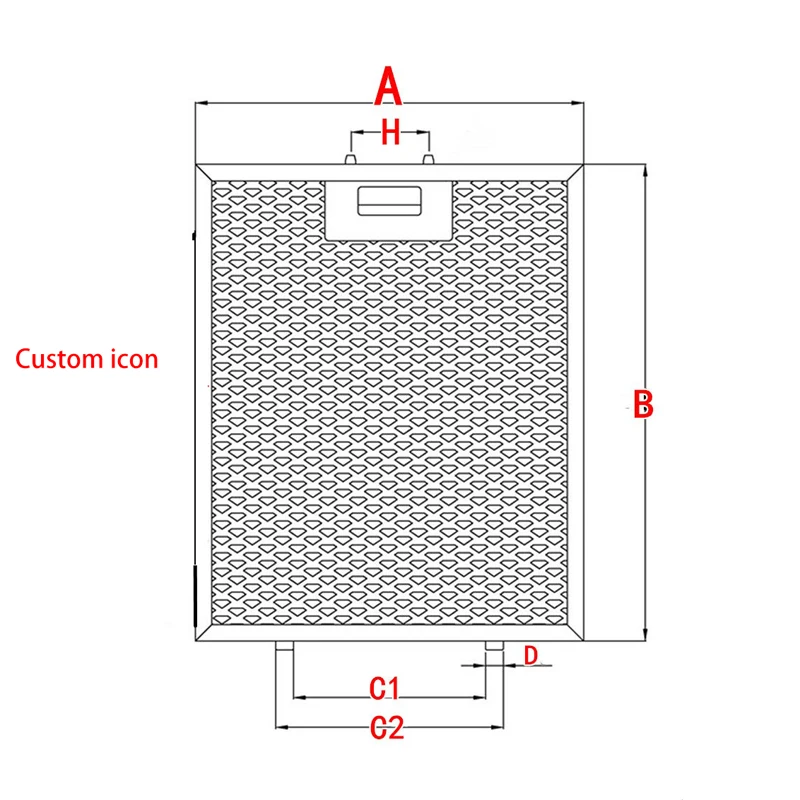 Фильтр для с капюшоном сетка плиты металлический фильтр смазки кухонная вытяжка