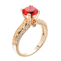 bettyue modern jewellry for womengirls classical round design engegement ring wedding party charming crystal decoration