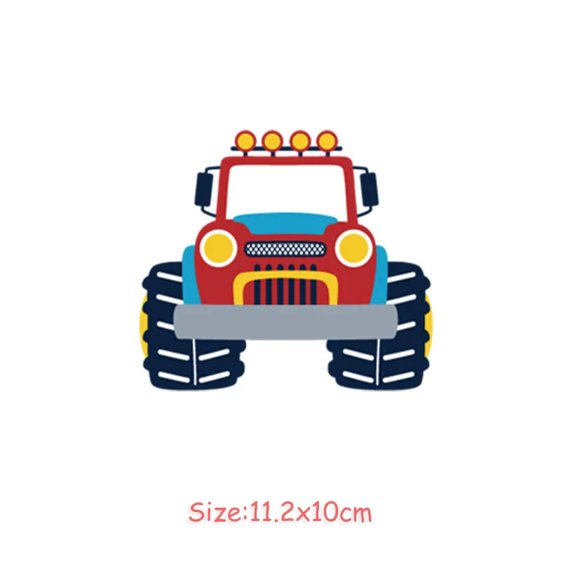 Термопереводные наклейки на рюкзак полоски джинсы задний патч экскаватор