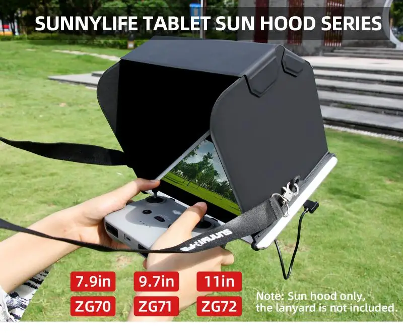 

Sunnylife ZG70 солнцезащитный козырек для планшета 7,9/9,7/11in, пульт дистанционного управления, козырек от солнца, складной магнитный козырек из иску...