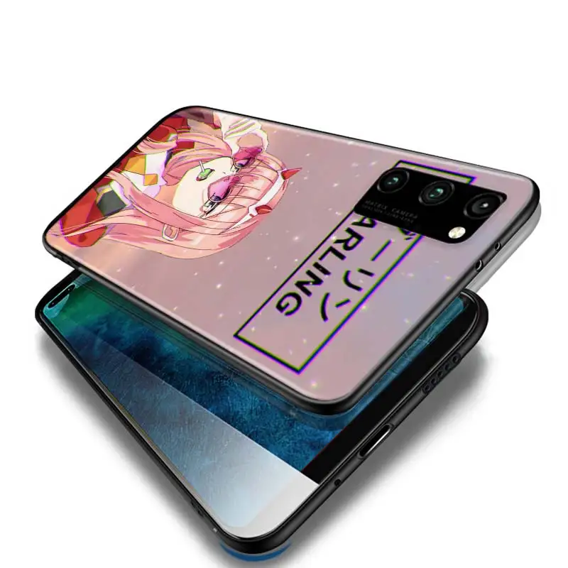 

Darling In The Franxx Cute for Huawei Honor 30 20S 20 10i 9S 9A 9C 9X 8X 10 9 Lite 8A 7C 7A Pro Soft Black Phone Case