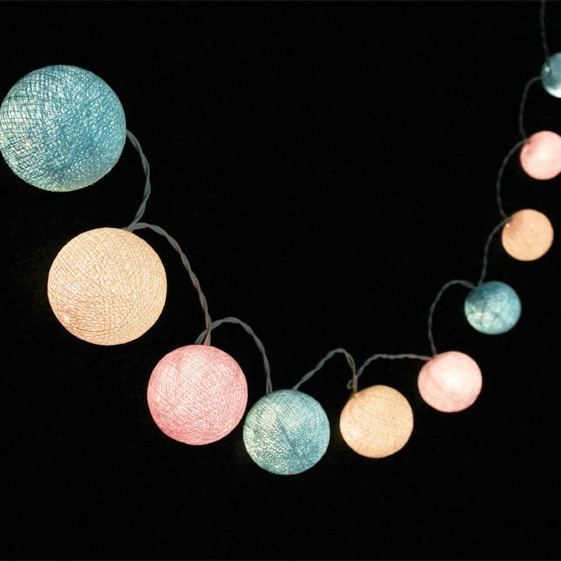 Милая Пастельная хлопковая гирлянда с подключением USB переменного тока и