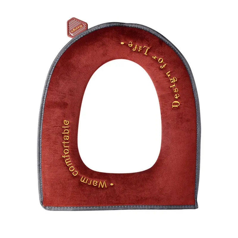 

Velvet Toilet Cushion Winter Plus Velvet Universal Toilet Cushion Toilet Gasket Portable Waterproof Zipper Toilet Cover Cushion