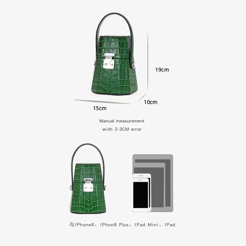 

Women'S Bag 2021 New Shoulder Shopper Bag Messenger Portable Crocodile Pattern Female Bag Leather Summer Box Perfume Bag Design