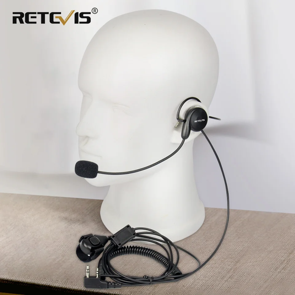 Retevis 2 контактный наушник микрофон палец PTT гарнитура для Kenwood BAOFENG UV 5R BF 888s H777 TYT Ham