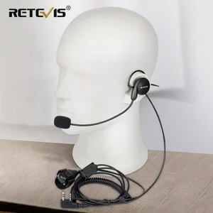 Гарнитура Retevis для рации Kenwood BAOFENG UV-5R, BF-888s, с микрофоном, 2 контакта