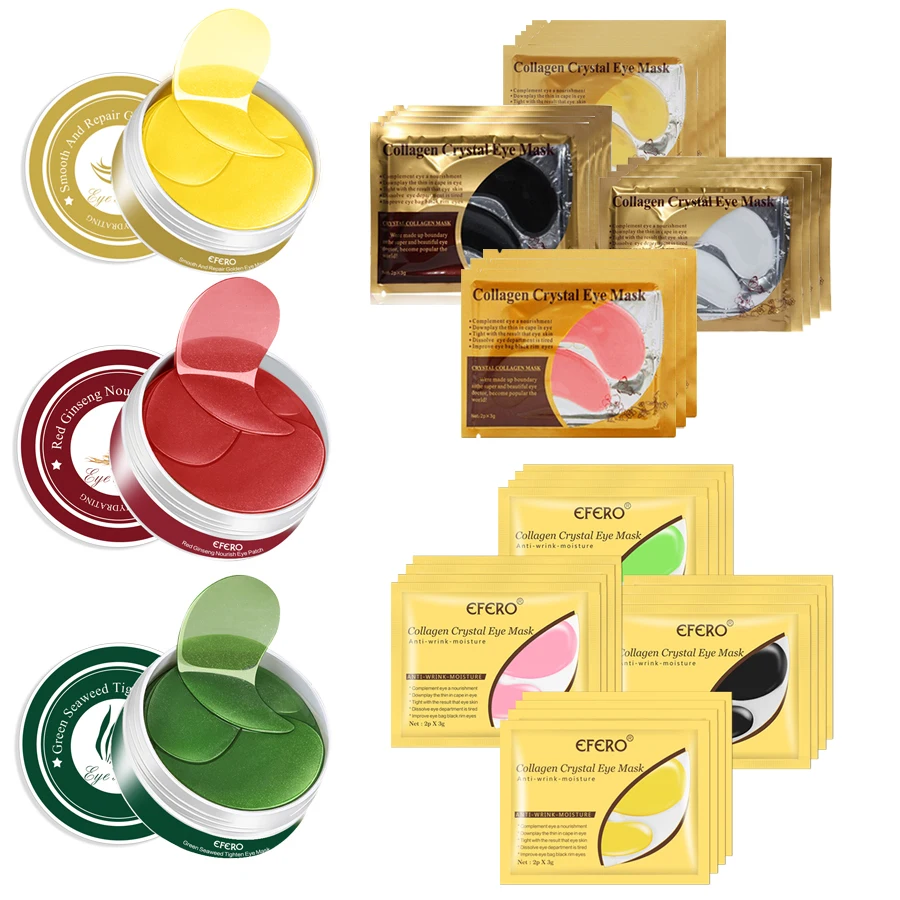 

Eye Mask Crystal Collagen Face Care Masks Anti-Puffiness Anti Aging Eye Bags Dark Circles Moisturizing Eye Pad Gel Sleep Mask