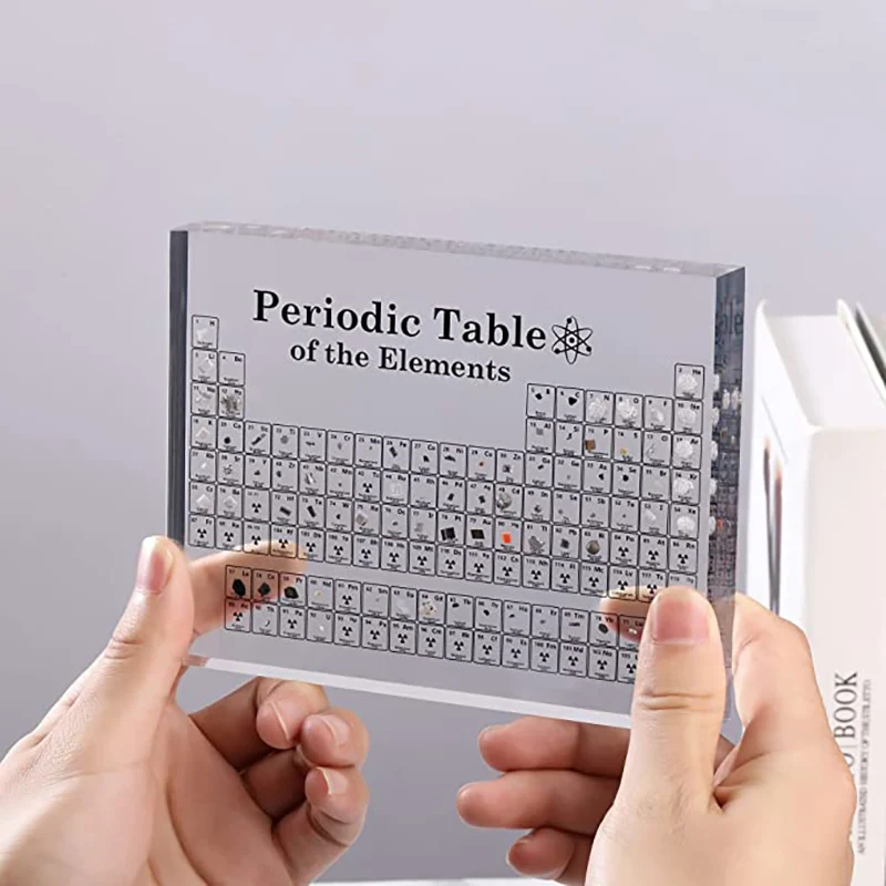 

Acrylic Periodic Table Display Home Decor Chemical Element Display With Real Elements Kids Teaching School Day Birthday Gifts