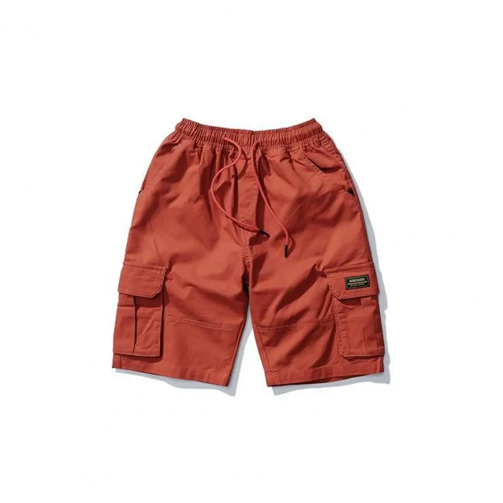 

Shorts Thin Multi-pocket Solid Color Drawstring Cargo Shorts for Daily Wear Shorts