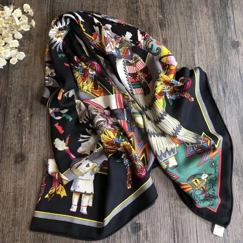 Женский кашемировый шарф Тонкая Шаль из 30%-ного шелка 140*140 см Осень-зима 2019 |