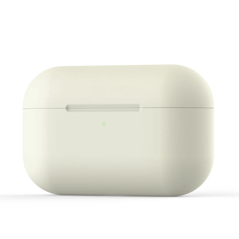 creamy-white Чехол для airpodspro чехол на air pods чехол s для apple airpods pro чехол для airpod pro airpodpro Силиконовый противоударный чехол - Цвет: creamy-white
