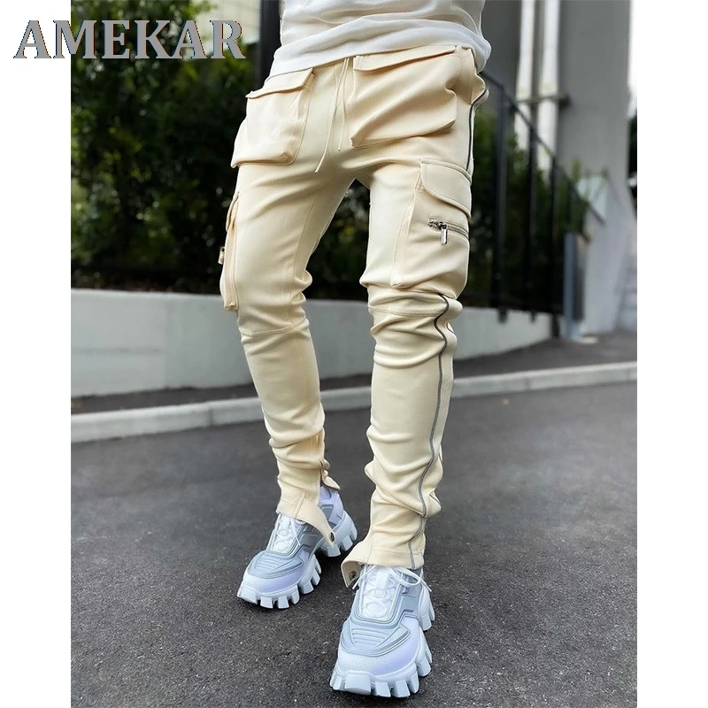 

Men's Cargo Pants with Pockets Jogger Cargo Pants Essentials Sweatpants Jogging Streetwear Tactical Camping Hip Hop Slacks