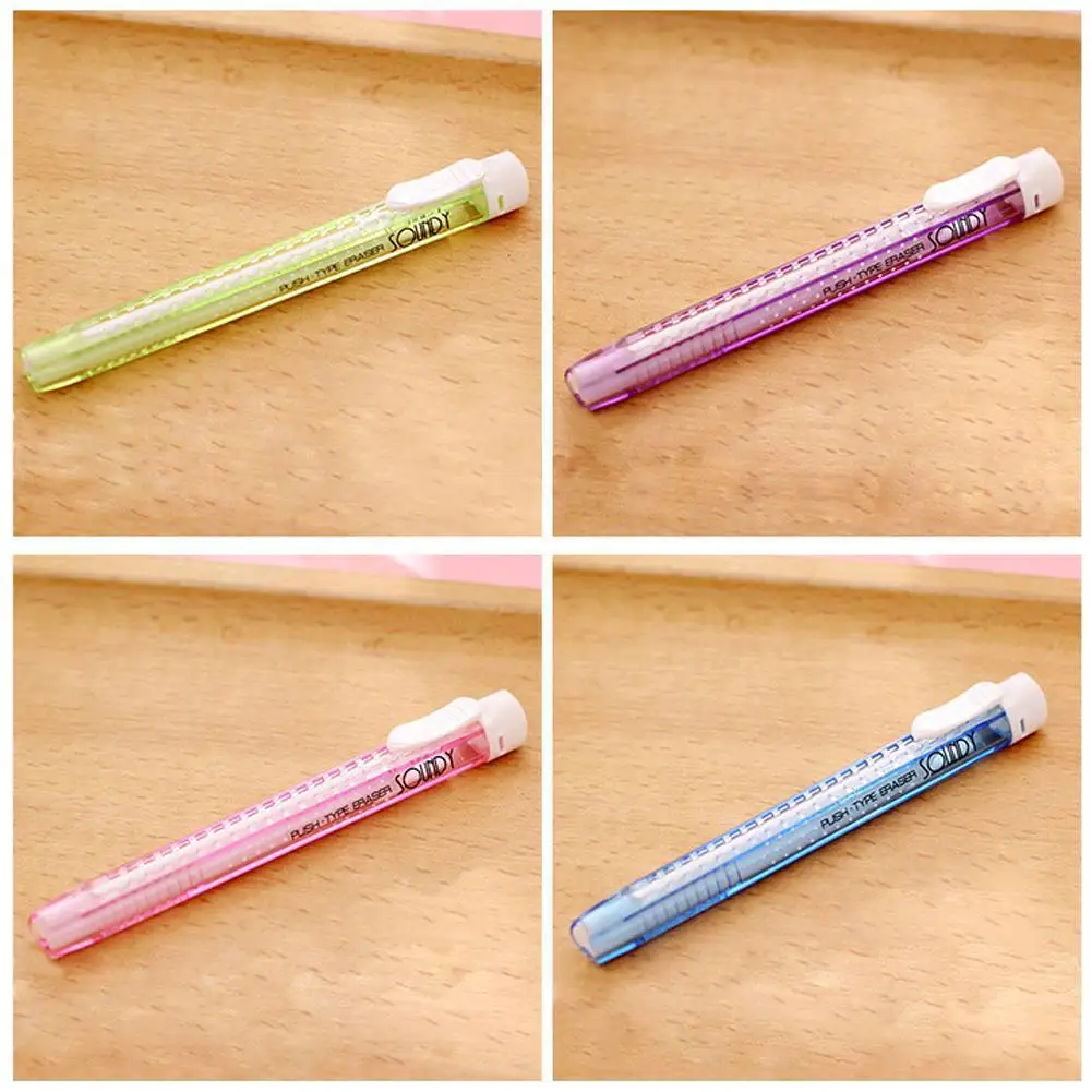 

1 Pieces Creative Mechanical Pen Shape Eraser Rubber Retractable Kids Supplies Extralong Stationery Toy School Eraser Stude X5Z5