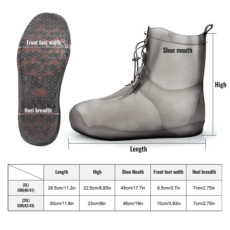 Elino ПВХ водонепроницаемые бахилы для путешествий галоши защиты от дождя