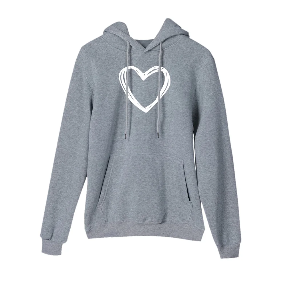 HEFLASHOR женские куртки Харадзюку Hoddies печатные толстовки с капюшоном карман