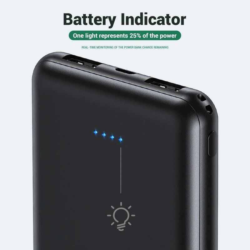 TOPK mi ni power Bank 5000 мАч портативное зарядное устройство bank для iPhone Xiaomi 9 huawei samsung