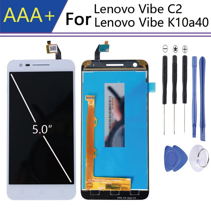 Для 5 0-дюймового Lenovo C2 дисплей для lenovo k10A40 сенсорный ЖК-Экран Vibe ЖК-мобильный