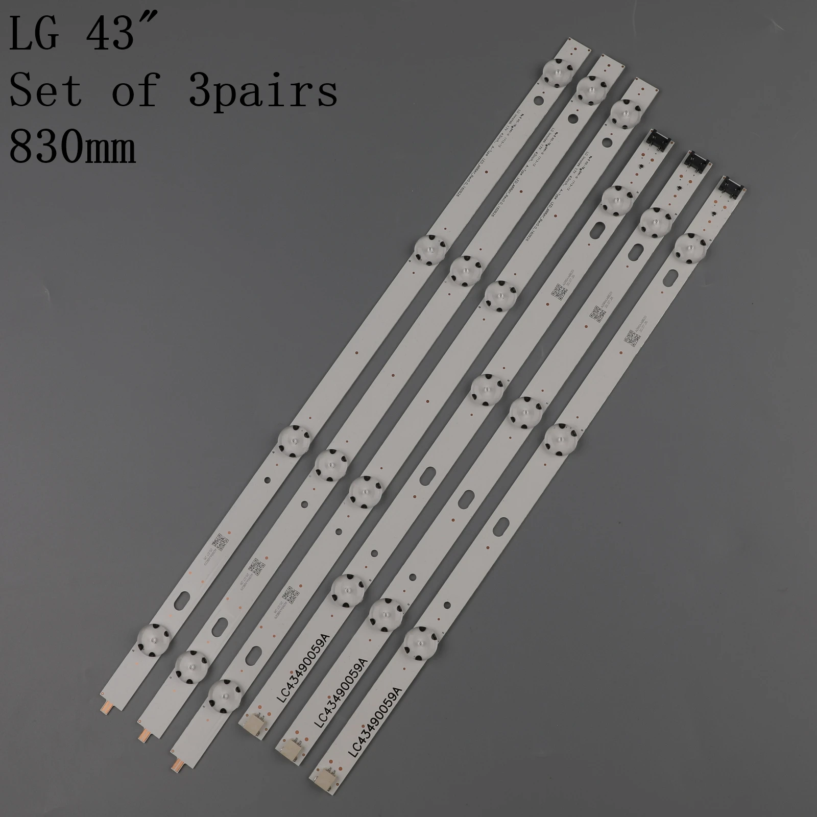 Комплект из 3 предметов 7 светодиодный Светодиодный подсветка полосы для LG 43LJ5500