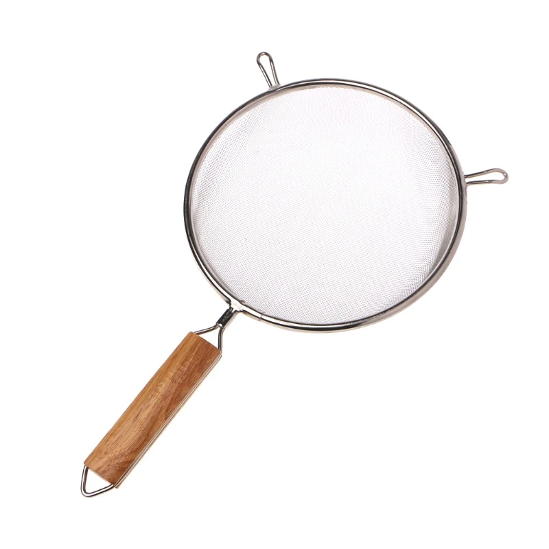 2020 новый двойной сетчатый фильтр из нержавеющей стали Дуршлаг Сито деревянная