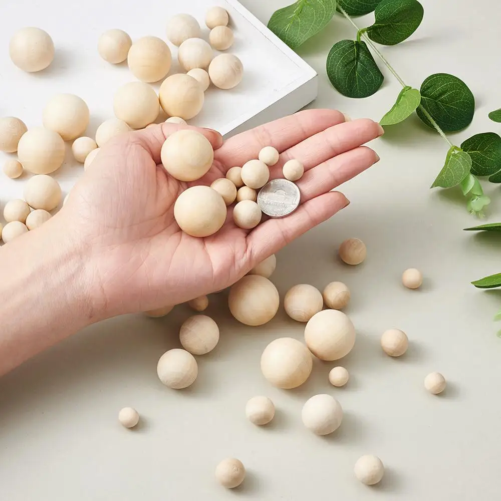 pandahall 8~30mm Round Wood Beads for Bracelets Necklaces Earrings Jewelry Making DIY Lead Free Moccasin | Украшения и аксессуары