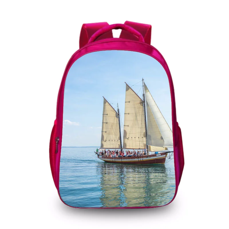 Рюкзак с 3D-принтом корабль и лошадь для мальчиков | Багаж сумки