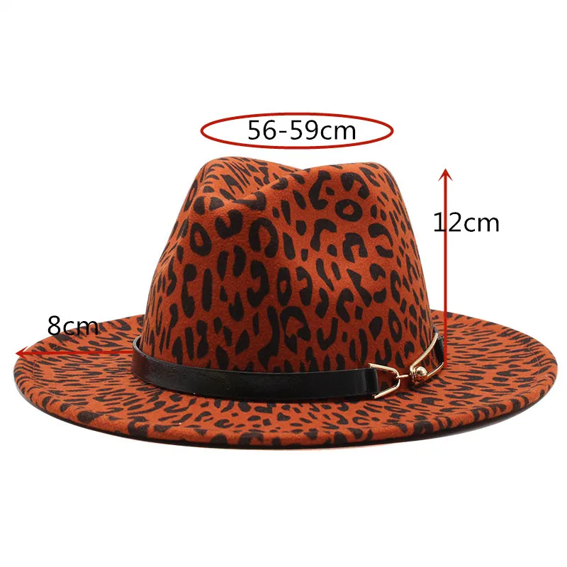 Женская фетровая шляпа с леопардовым принтом модная шерстяная для женщин игрока