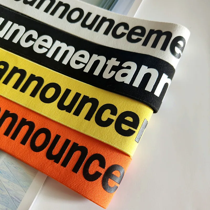 40mm Black and White Color Elastic Band Pattern Letters Rubber Webbing Clothing Clothes Sewing Accessories Supplies 1 M | Дом и сад