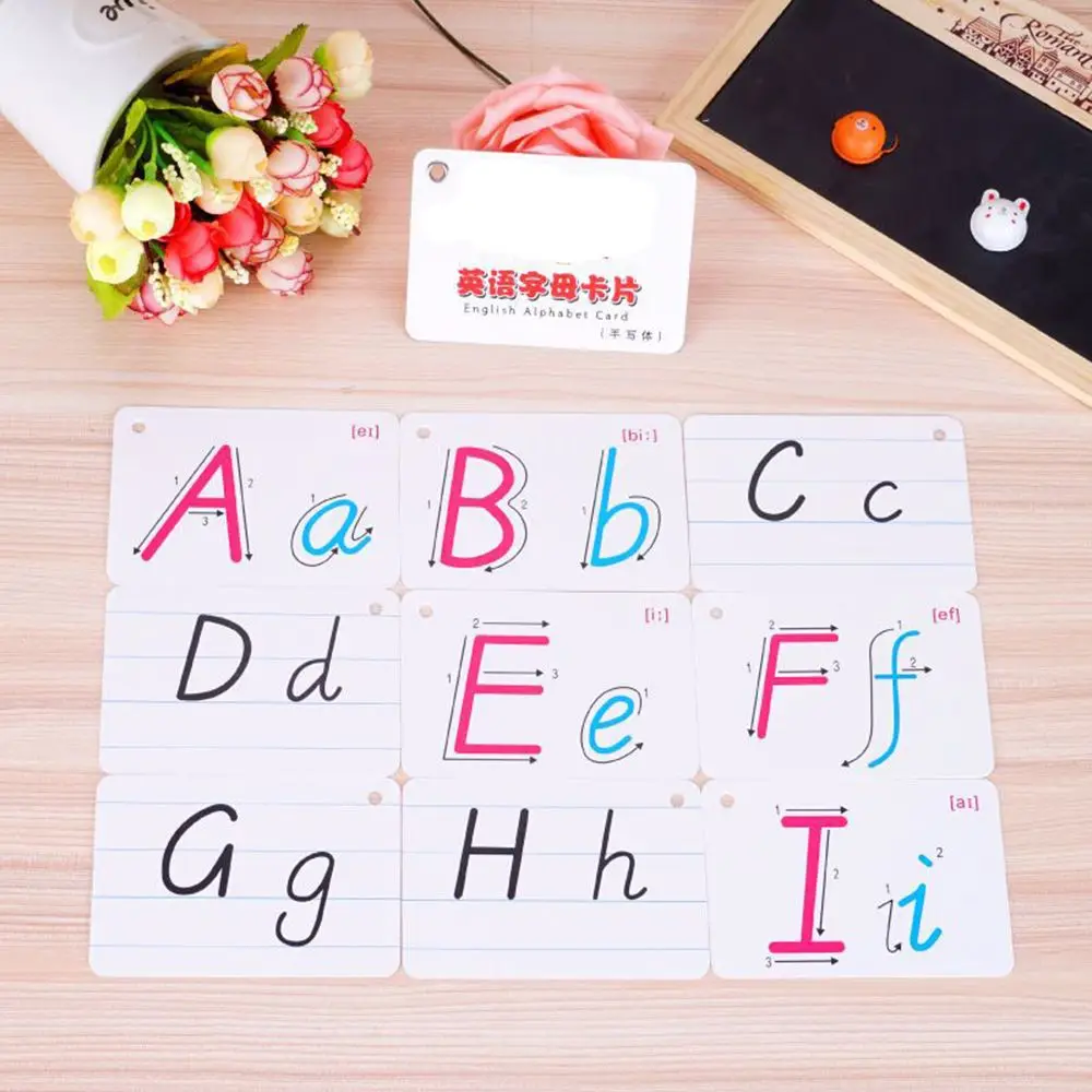 26 букв английские флеш карты с пряжкой развивающие алфавиты Обучающие