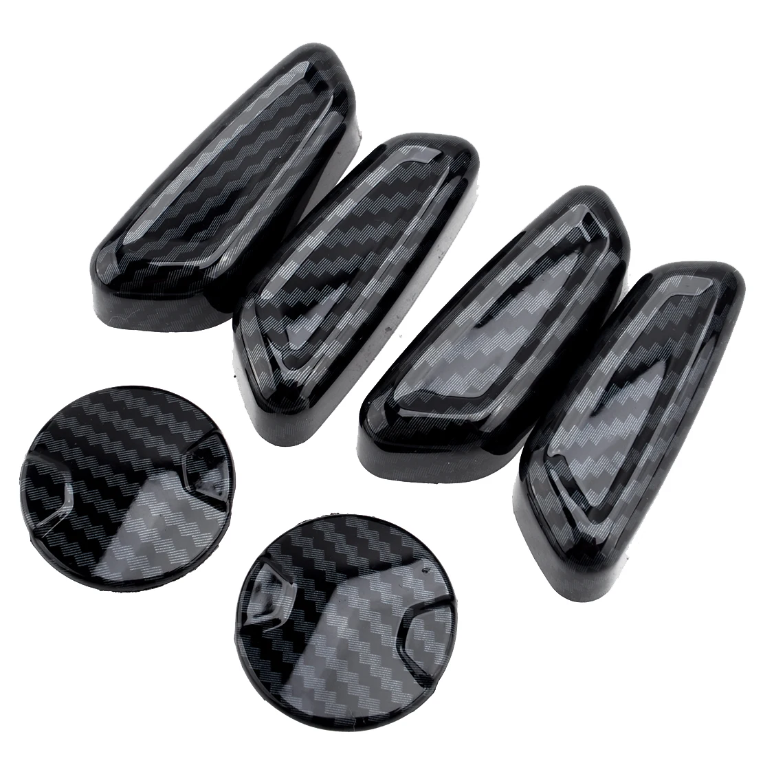 

6 шт углеродного волокна Стиль ABS автокресло переключатель регулировки ручка кнопка крышки отделка Подходит для Ford F150 F-150 2017 2018 2019 2020