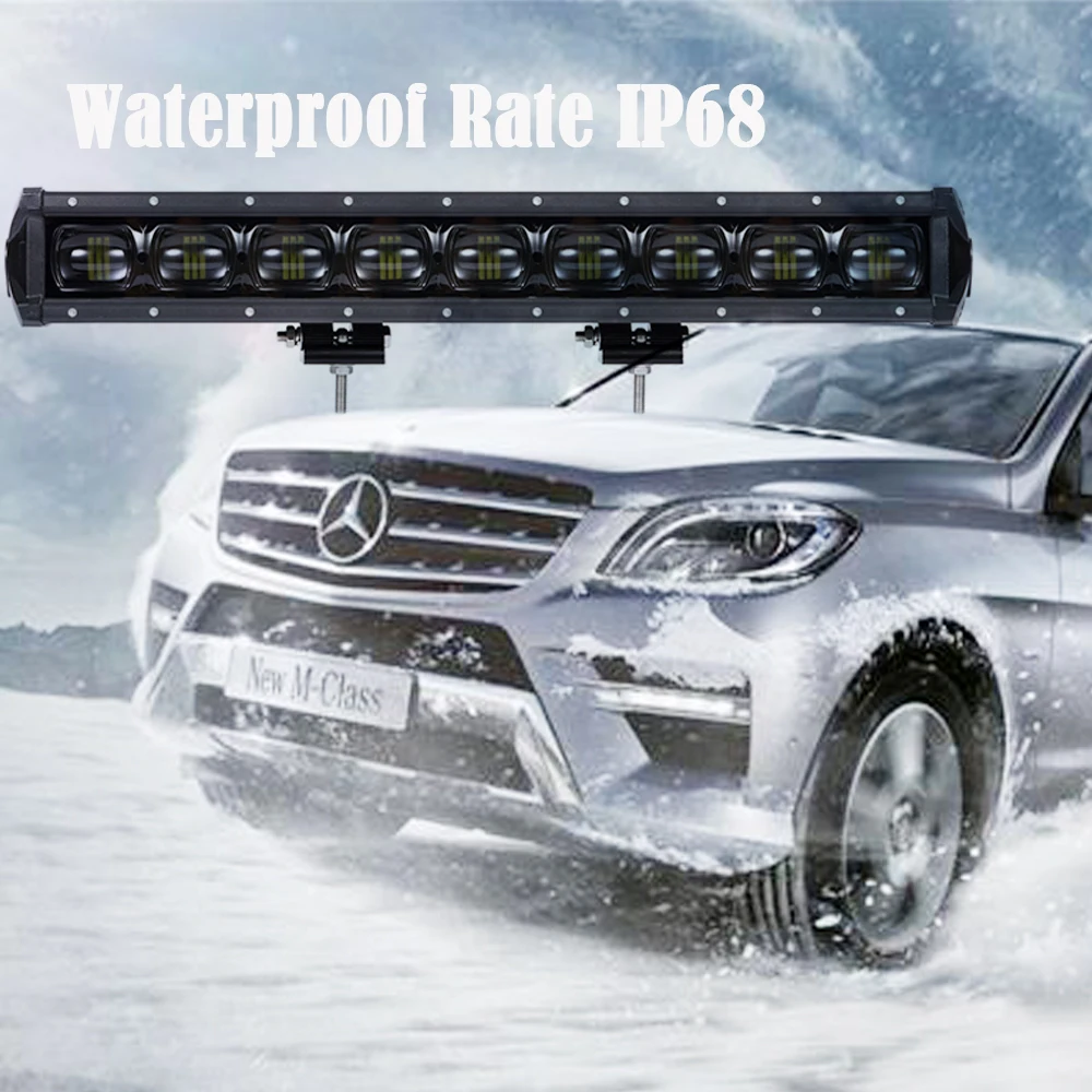 6D объектив LED бар Однорядный светодиодный световой 8 33 дюйма рабочие огни для 4x4