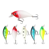 6 8g 6cm fishing lure living hard lure chubby crank bait tackle with triple hooks
