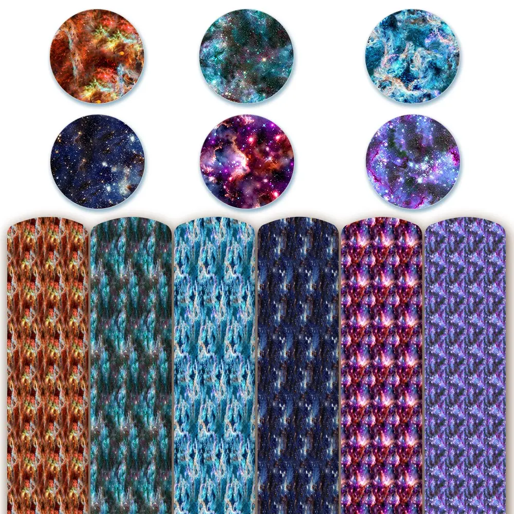 22*30 см Синтетическая кожаная ткань Звездное небо Печать из искусственной кожи