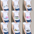 Одежда для беременных женщин забавная футболка с принтом для беременных летние топы для беременных объявление беременности новые детские футболки