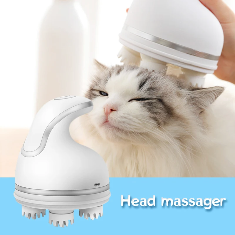 

USB Charging Pet Scalp Head Full Body Massager Multifunctional Cat Pet Electric Head Massager Prevent Hair Loss Relieve Stress