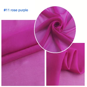 11 rose pink 100 см* 114 см гладкий шелк материал Жоржет прозрачные ткани платье Шарфы материал шелк шифон - Цвет: 11 rose pink