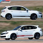 Гоночные спортивные полосы Автомобильная дверь боковая юбка наклейка для Subaru Impreza STI WRX Декор кузова автомобиля виниловые наклейки аксессуары