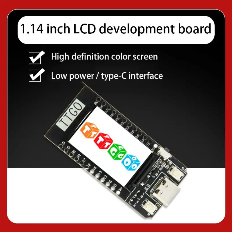 

TTGO T-Display ESP32 WiFi Bluetooth-compatible Module 1.14" LCD Discovery Board For Arduin LCD Control Board Development Board