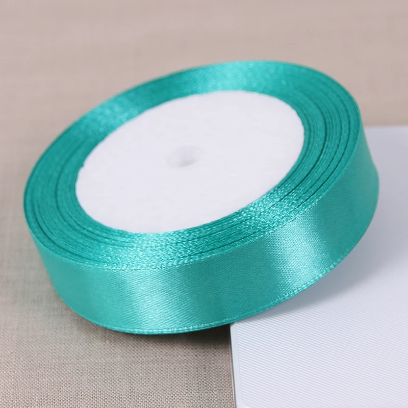 25 ярдов атласная лента 20 мм шелковая односторонняя для свадьбы украшения