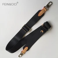 large wide strap canvas nylon strap luxury designer shoulder bag belt with cowskin leather messenger bag parts accessory