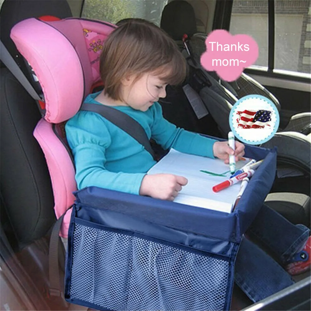 Waterproof Baby Child Car Seat Tray Storage Rack Safety Rear Trunk Net Cellphone Stroller Food Desk Holder | Мать и ребенок