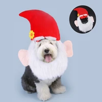 brand design christmas dog costume santa claus pet dog accessories for cat puppy medium pet hats head wear sm drop shipping