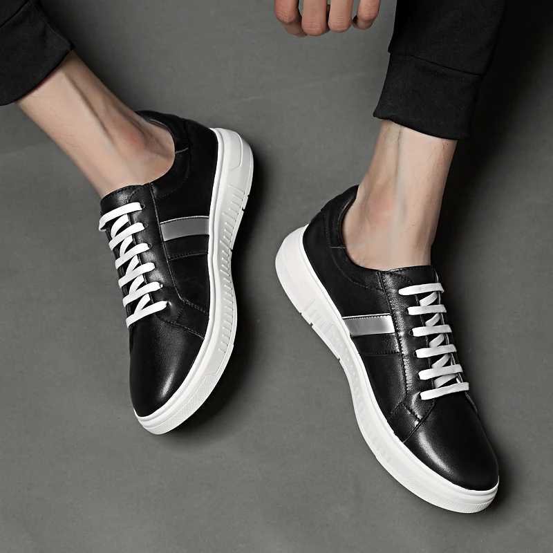 

2021 spring and autumn men's shoes comfortable high-quality brand fashion flat shoes lace-up low-top casual shoes large size 45
