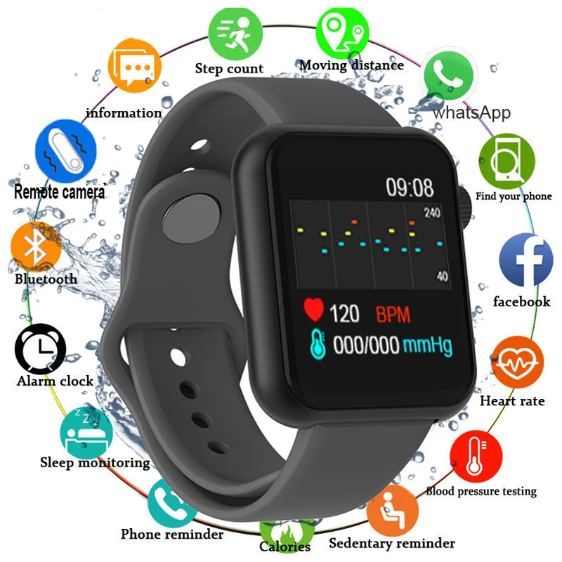 

V6 Bluetooth Smart Watch Men Women Blood Pressure Smartwatch Sport Tracker Pedometer Smart Watches relogio For Android IOS A2