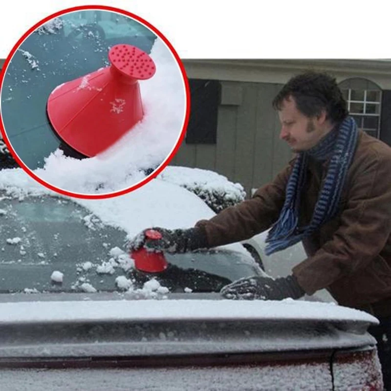 

Snow Removal Windshield Ice Scraper Oil Funnel Snow Remover Shovel Window Scrapers Cone Deicing Tools Garden