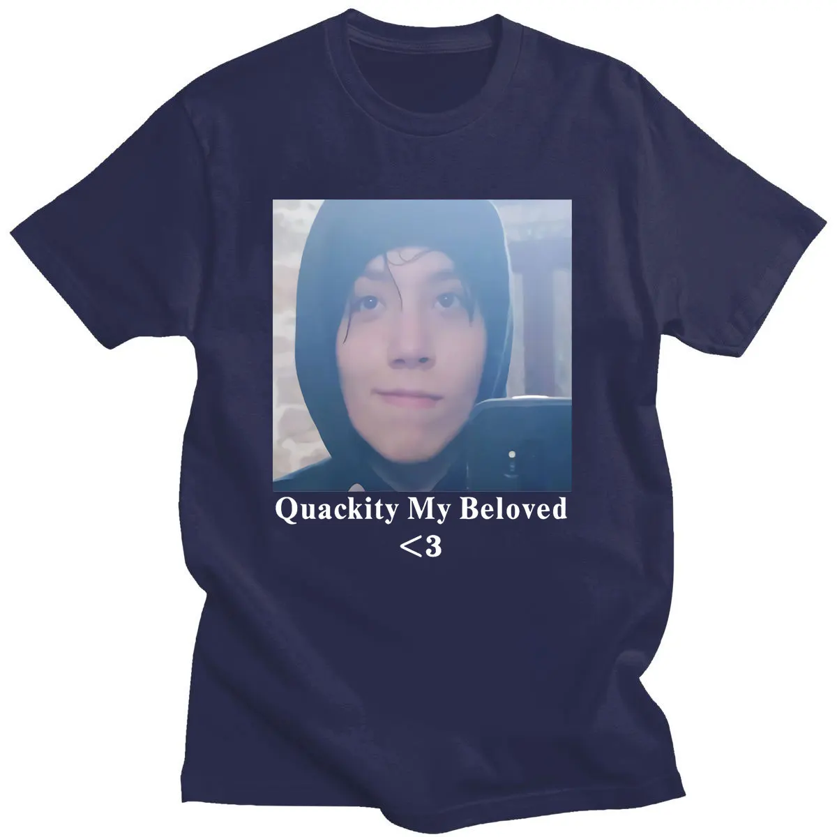 

Quackity My Beloved Oversized Men's T Shirt 100% Cotton Funny Geek Casual Tops Tee Homme EU Size Breathable Tshirt Streetwear