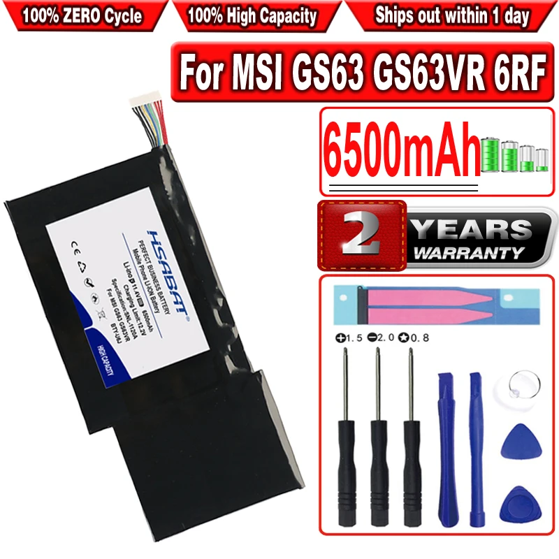 

HSABAT 6500 мА/ч, BTY-M6J BTY-U6J ноутбук Батарея для MSI GS63 GS63VR 6RF,GS73 GS73VR 6RF MS-17B1 MS-16H2 MS-16K2 GS63VR-7RF