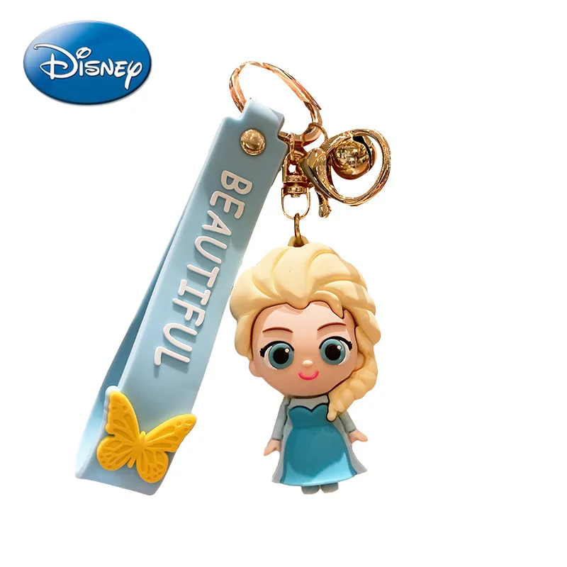 

Disney Cute Cartoon Frozen Princess Aisha Couple Car Silicone Jewelry Simple Wild School Bag Pendant Keychain