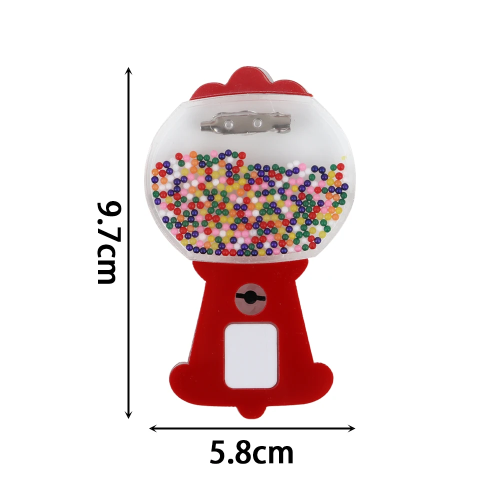 Акриловая брошь в виде капсулы для женщин и детей милая мультяшная леденца с