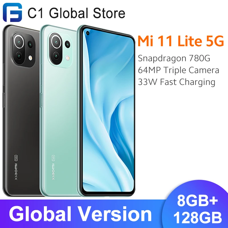 Смартфон Xiaomi Mi 11 Lite телефон Snapdragon 780G восемь ядер 8 Гб ОЗУ 128 ПЗУ камера 64 мп зарядка