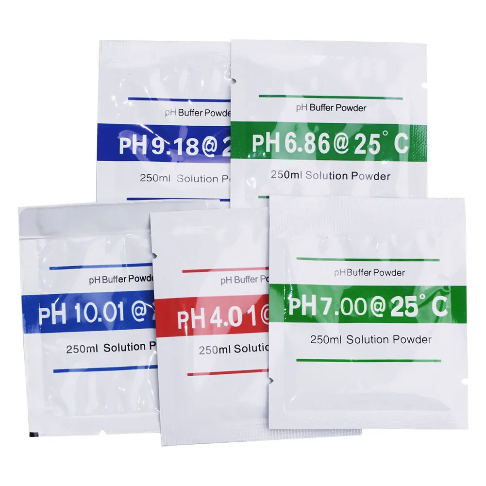 Yieryi 5 шт./лот PH буферный порошок Ph 4 01/6 86/7 0/9 18/10 0 измерение калибровочный раствор